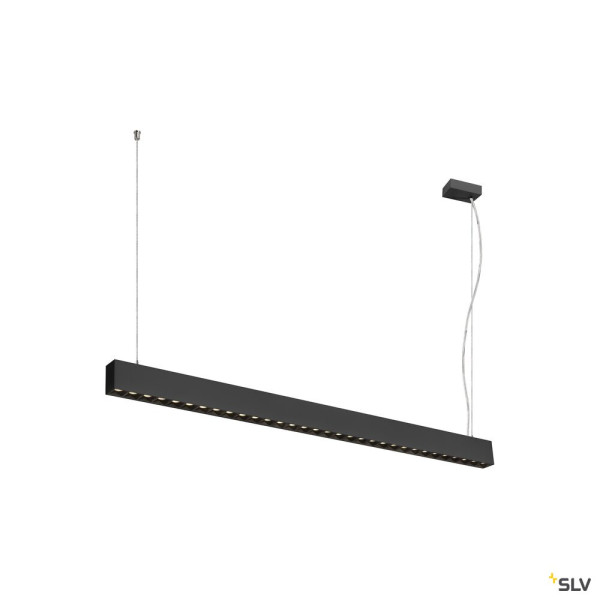 SLV 1010510 GLENOS® PRO, Pendelleuchte, 1,2m, DALI, UGR16, Pendellänge 210 cm, 3000K, 75°, schwarz