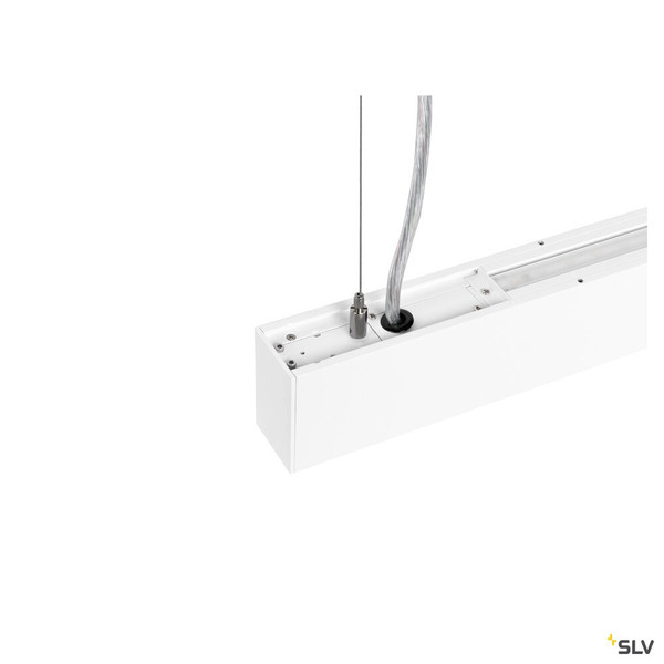 SLV 1010511 GLENOS® PRO, Pendelleuchte, 1,2m, DALI, UGR16, Pendellänge 210 cm, 4000K, 75°, weiß / schwarz