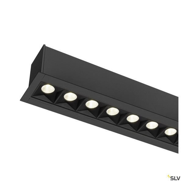 SLV 1010524 GLENOS® PRO, Deckeneinbauleuchte, 1,2m, DALI, UGR19, 4000K, 75°, IP20, schwarz
