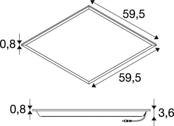 SLV 1010748 PANEL P, 595 45 830 WB UGR19