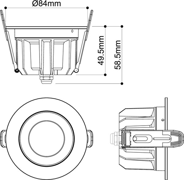 SLV 1010756 DOWNLIGHT P, 84 12 HG 840 60 ML WH IP54