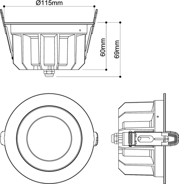 SLV 1010759 DOWNLIGHT P, 115 18 HG 840 60 ML DALI WH IP54