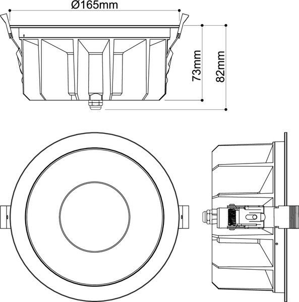SLV 1010764 DOWNLIGHT P, 165 30 HG 840 60 ML DALI WH IP54