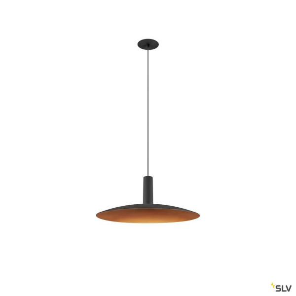 SLV 1010794 LALU® SET, Pendelleuchte, LED Base, ELYPSE 33, PHASE, Recessed, Pendellänge 200 cm, 2700/3000 K, 40°, schwarz