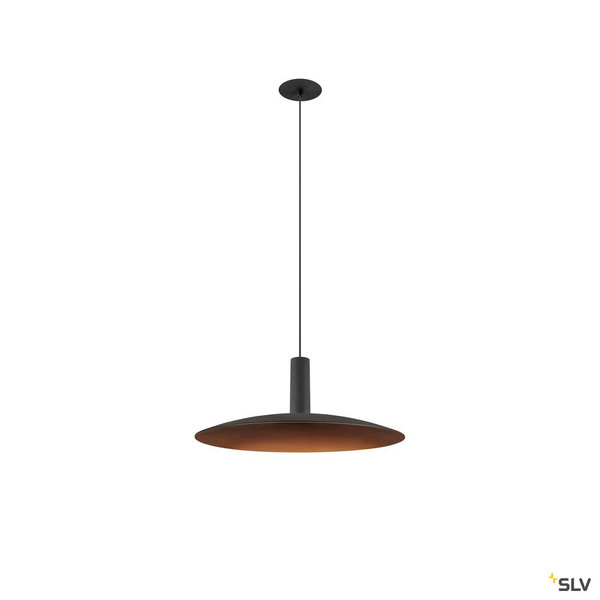 SLV 1010794 LALU® SET, Pendelleuchte, LED Base, ELYPSE 33, PHASE, Recessed, Pendellänge 200 cm, 2700/3000 K, 40°, schwarz