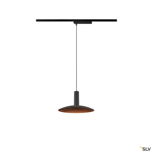 SLV 1010798 LALU® SET, 1~ Pendelleuchte, LED Base, ELYPSE 22, PHASE, Pendellänge 200 cm, 2700/3000K, 40°, schwarz