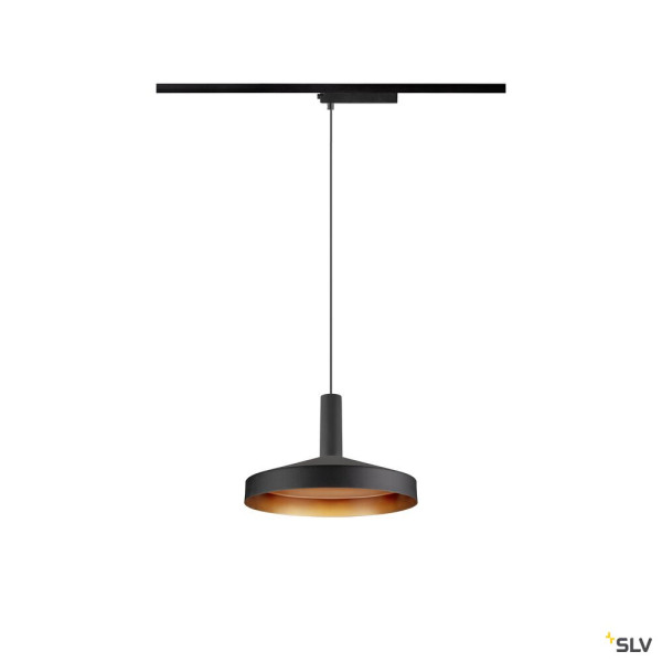 SLV 1010799 LALU® SET, 1~ Pendelleuchte, LED Base, TETRA 24, PHASE, Pendellänge 200 cm, 2700/3000K, 40°, schwarz