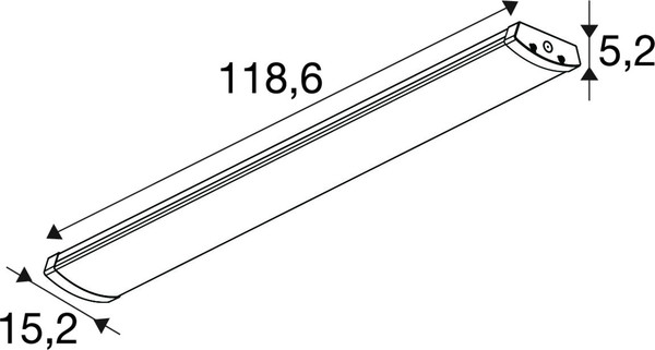 SLV 1010912 BATTEN FLAT P, 1200 52 830/840/850 ML EM 3H WH