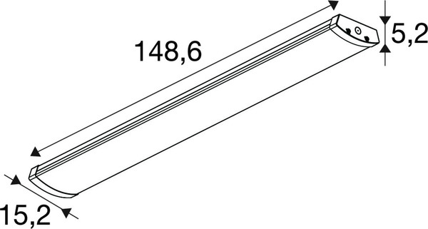 SLV 1010918 BATTEN FLAT P, 1500 72 830/840/850 ML Microwave WH