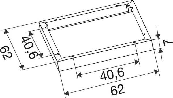 SLV 1011267 Surface Mounting Frame, 625 WH SLVtec