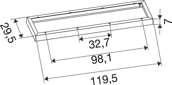SLV 1011272 Surface Mounting Frame, 1200/300 BK SLVtec