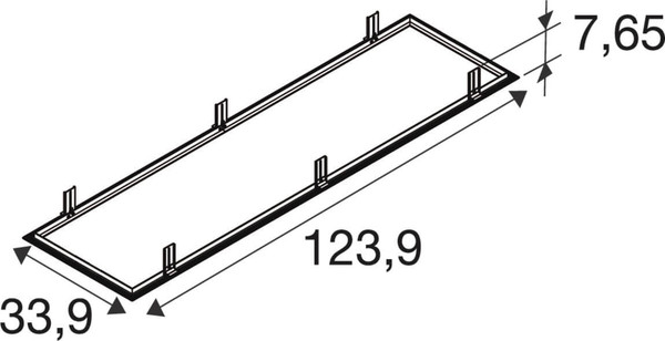 SLV 1011336 Recessed Mounting Frame, 1200/300 WH SLVtec