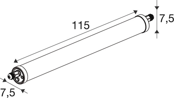 SLV 1011524 TUBULAR P, 1200 500 840 WH DALI2 OPL PC SLVtec