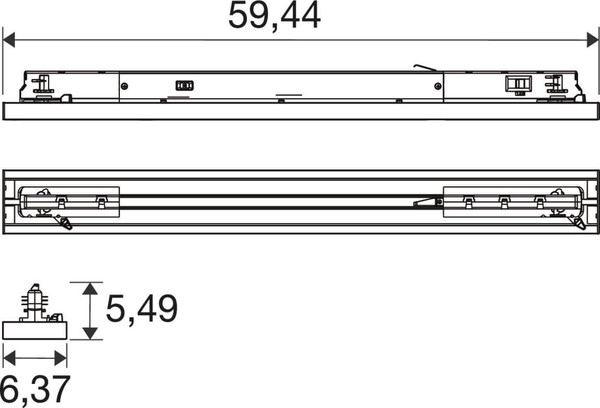SLV 1011581 TRACK LINE S, 3-Phasen Spot, 40 830/835/840 DWB ML WH DALI SLVtec
