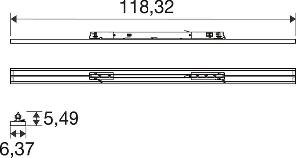 SLV 1011589 TRACK LINE M, 3-Phasen Spot, 84 830/835/840 DWB ML WH DALI SLVtec
