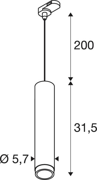 SLV 1011710 GRIP! L, 3-Phasen Pendelleuchte, QPAR51, GU10, schwarz / goldfarben