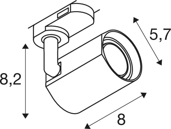 SLV 1011764 BIMA 2.0, 3-Phasen Spot, Single, QPAR51, weiß
