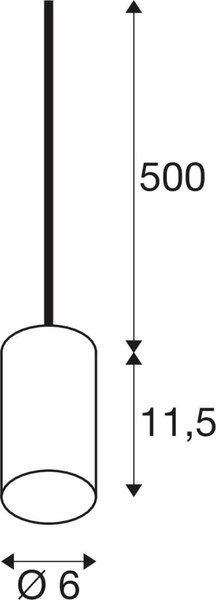 SLV 1012037 FITU Lamp Set, PD, Stone, Pendelleuchte, E27 Globe 150, 1900K, Phase, 330°, schwarz