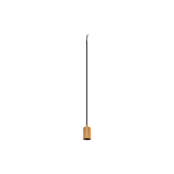 SLV 1012112 FITU Lamp Set, PD, Ribbed, inkl. E27 Lampe und 3-Phasen Adapter, 3-Phasen Pendelleuchte, Pendellänge 5m, 1900K, Globe 150, 15W, 330°, gold