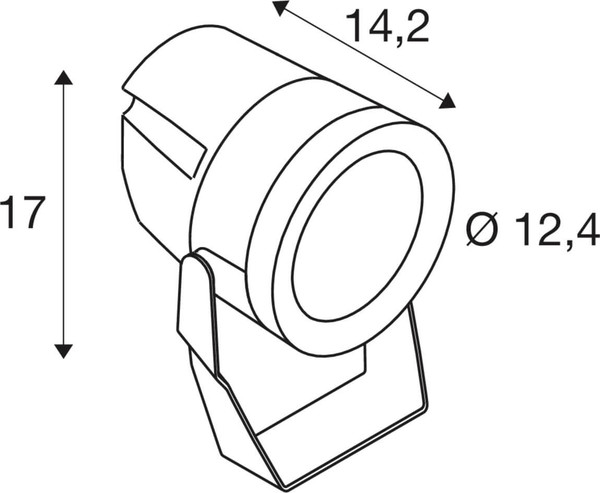 SLV 1012125 PL-BEAM PRO S, SP, DALI, asymmetrisch, Wand- und Deckenaufbauleuchte, 3000K, 12W, 25°, anthrazit