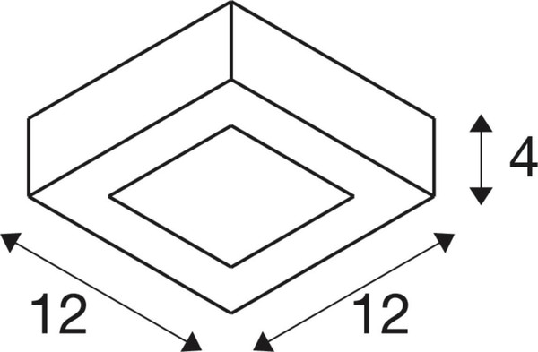 SLV 1012222 SENSER 2.0 12, CW, eckig, DALI, Wand- und Deckenaufbauleuchte, 3000K / 4000K, 7W, 90°, weiß
