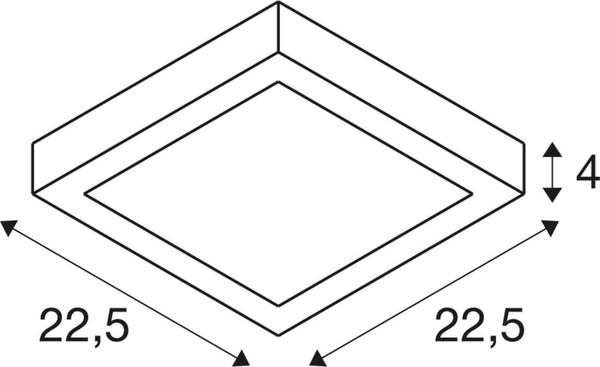 SLV 1012226 SENSER 2.0 24, CW, eckig, DALI, Wand- und Deckenaufbauleuchte, 3000K / 4000K, 23W, 90°, weiß