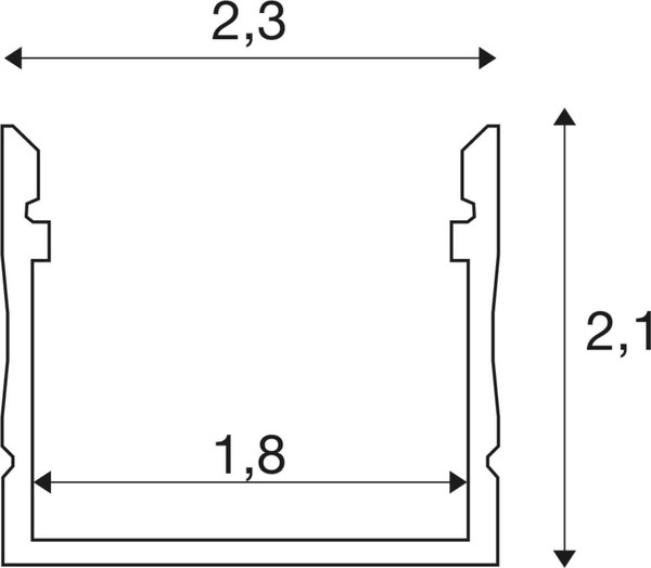 SLV 1012335 LEDSTRIP Profil Aufbau, weiß