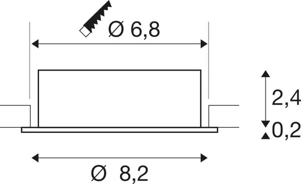SLV 1012482 NEW TRIA 68 Smart Set, DL, rund, GU10, PAR16, ZIGBEE, TW, Deckeneinbauleuchte, weiß