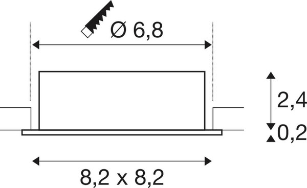 SLV 1012485 NEW TRIA 68 Smart Set, DL, eckig, GU10, PAR16, ZIGBEE, TW, Deckeneinbauleuchte, weiß