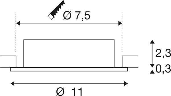 SLV 1012494 NEW TRIA 75 XL Smart Set, DL, rund, GU10, PAR16, ZIGBEE, TW, Deckeneinbauleuchte, weiß