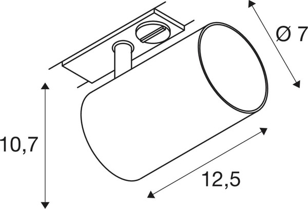 SLV 1012498 ASTO TUBE Smart Set, 1PH., GU10, PAR16, ZIGBEE, TW, 1-Phasen Spot, schwarz