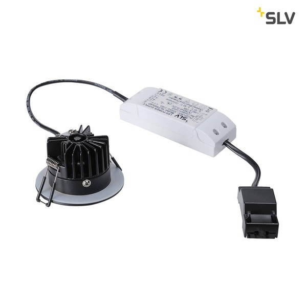 SLV 114420 PATTA-I Deckeneinbauleuchte rund mattschwarz 38° 3000K inkl. Treiber
