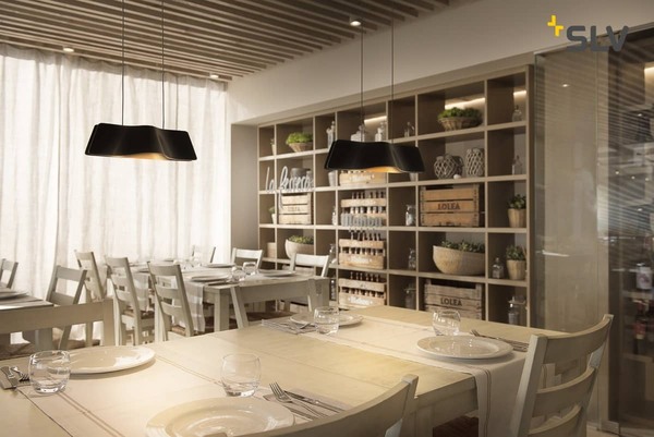 SLV 147830 WAVE PENDANT Pendelleuchte schwarz 9W LED 3000K inkl. Rosette