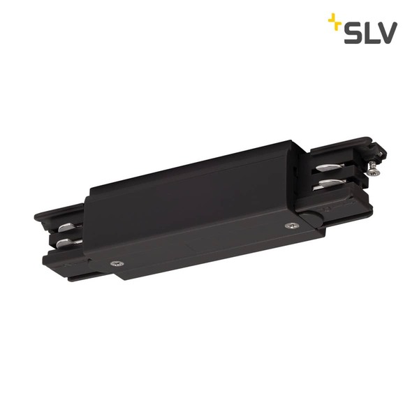SLV 175090 Längsverbinder mit Einspeisemöglichkeit für S-TRACK 3P.Schiene schwarz