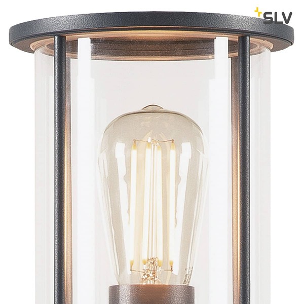 SLV 232075 PHOTONIA Wege- und Standleuchte A60 rund anthrazit klares Glas