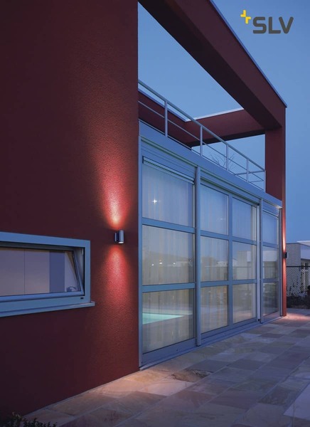 SLV 233114 NEW MYRA UP DOWN Wandleuchte silbergrau 2xGU10 max. 2x35W IP55