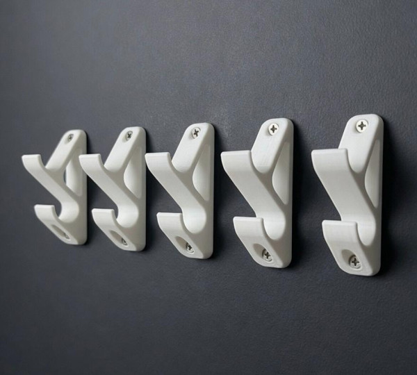 5 x SOIXX Haken Doppelhaken Wandhaken Weiß