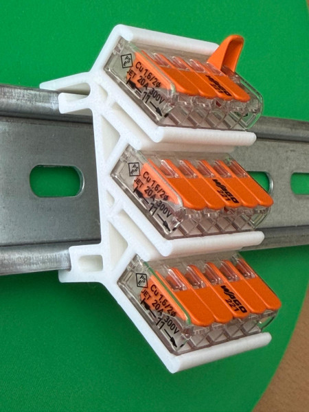 SOIXX Hutschienenhalter XWD für WAGO 221-415 DIN Rail 35 mm Hutschiene Halter Weiß