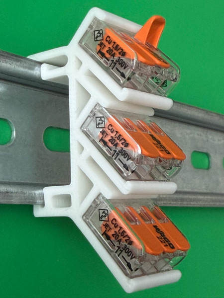 4 x SOIXX Hutschienenhalter XWD für WAGO Serie 221 DIN Rail 35 mm Hutschiene Halter Weiß