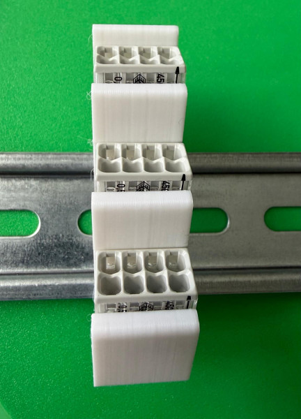 SOIXX Hutschienenhalter XWD für WAGO 3x 2273-208 DIN Rail Hutschiene Halter Weiß