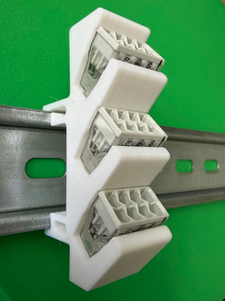 SOIXX Hutschienenhalter XWD für WAGO 3x 2273-208 DIN Rail Hutschiene Halter Weiß