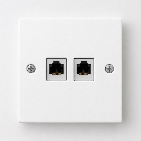SOIXX Wanddose Netzwerkdose Leer 2 x Keystone Modul RJ45 HDMI USB Weiß