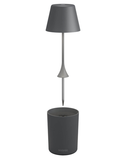 Sompex PEEKY Akku-Tischlampe Anthrazit 1W Warmweiss IP44 72721