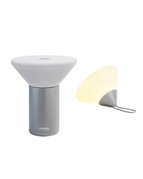 Sompex MIKONO Akku-Tischlampe Grau 1W steuerbare Lichtfarbe IP44 78631