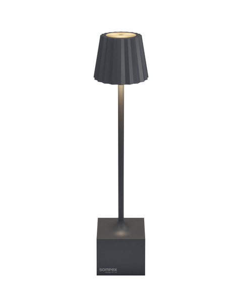 Sompex DENNIS Akku-Tischlampe Anthrazit 1,5W steuerbare Lichtfarbe IP54 78642