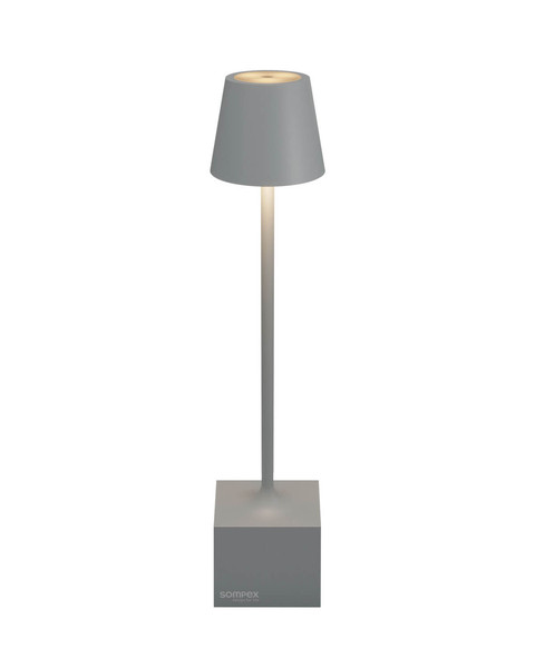 Sompex DAVE Akku-Tischlampe Grau 1,5W IP54 78663