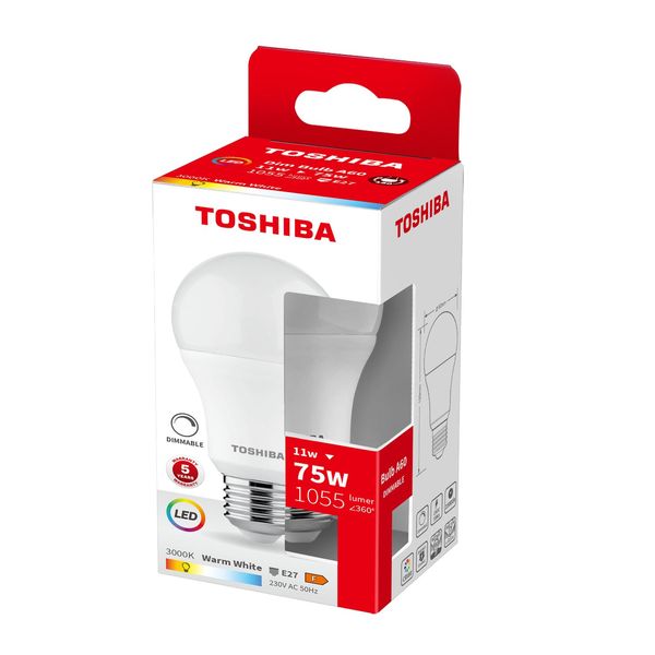 Toshiba LED Lampe dimmbar E27 11W 3000K 1055Lm wie 75W 4711112387298
