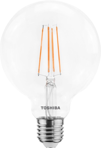 Toshiba LED Filament Globe Lampe E27 7W 2700K 806Lm wie 60W 4711112384389