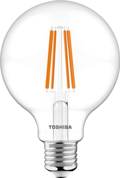 Toshiba LED Filament Globe Lampe E27 8.5W 2700K 1055Lm wie 75W 4711112386949