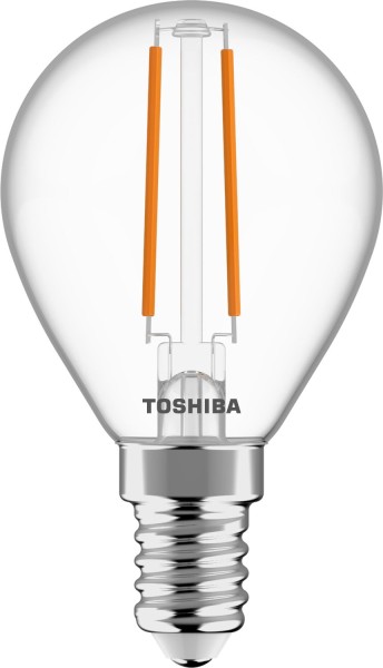 Toshiba LED Filament Tropfen Lampe E14 2.5W 2700K 250Lm wie 25W 4711112384358